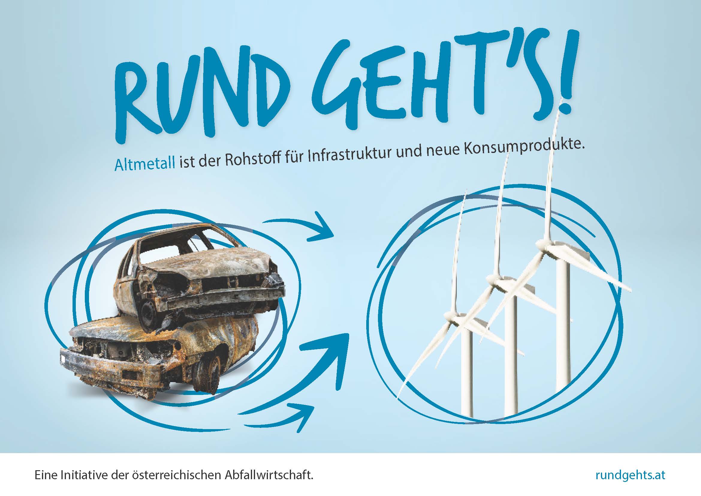 Grafik wie aus alten Autowracks Windradsteher entstehen können